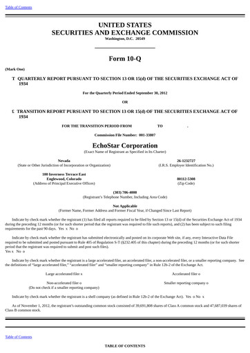 Thumbnail EchoStar Quarterly Report 2012-q3