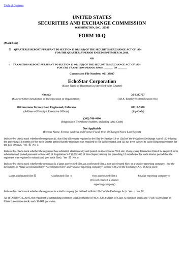 Thumbnail EchoStar Quarterly Report 2016-q3