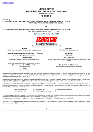 Thumbnail EchoStar Quarterly Report 2021-q1
