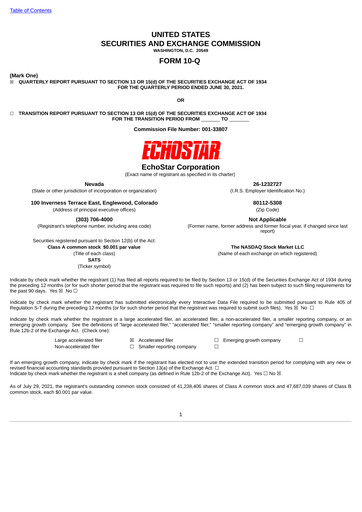 Thumbnail EchoStar Quarterly Report 2021-q2