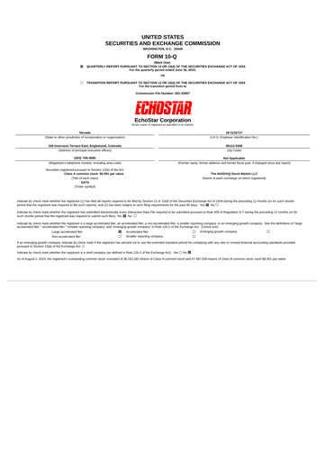 Thumbnail EchoStar Quarterly Report 2023-q2
