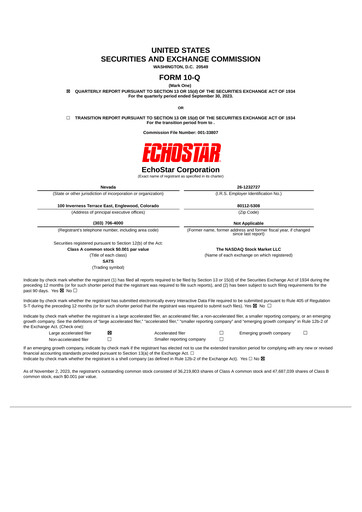Thumbnail EchoStar Quarterly Report 2023-q3