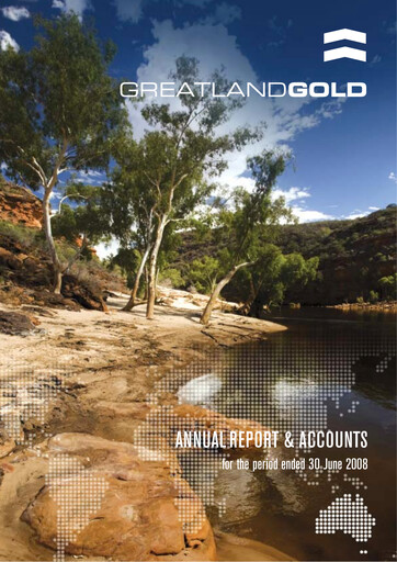 Thumbnail Greatland Gold Annual Report fy2008