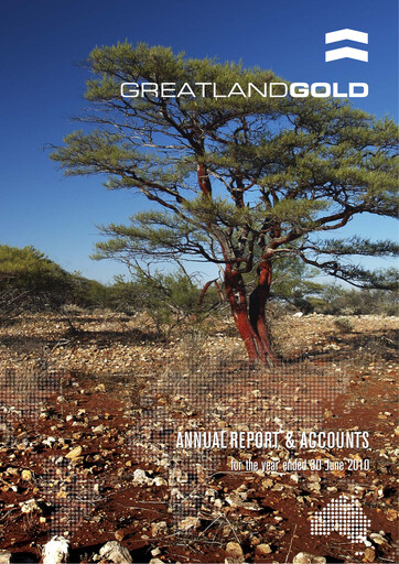 Thumbnail Greatland Gold Annual Report fy2010