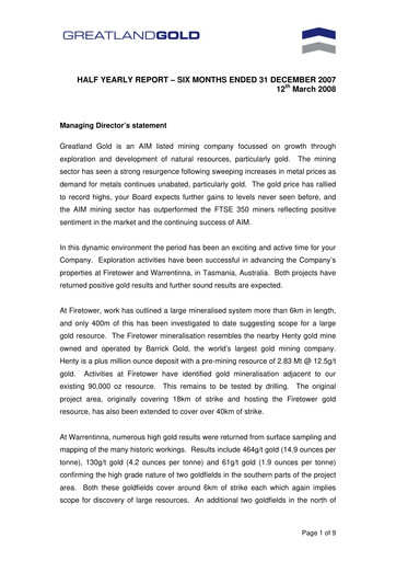 Thumbnail Greatland Resources Half-year Report 2007-h1