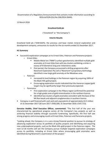 Thumbnail Greatland Resources Half-year Report 2017-h1