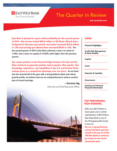 Thumbnail East West Bancorp
 Quarterly Report 2014-q2