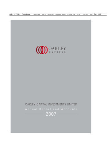 Vorschaubild Oakley Capital Investments Jahresbericht 2007