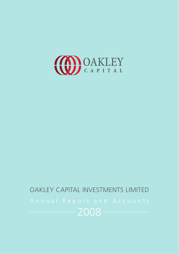 Vorschaubild Oakley Capital Investments Jahresbericht 2008
