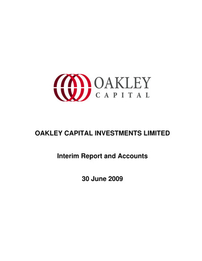 Thumbnail Oakley Capital Investments Half-year Report 2009