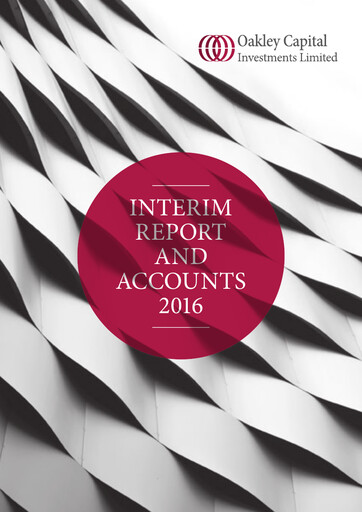 Thumbnail Oakley Capital Investments Half-year Report 2016