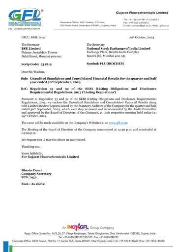 Thumbnail Gujarat Fluorochemicals Quarterly Report 2024-q2
