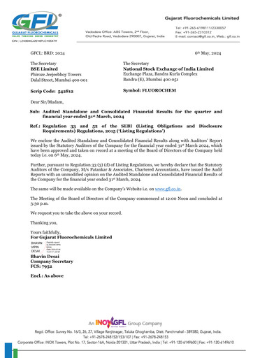 Thumbnail Gujarat Fluorochemicals Quarterly Report 2024-q4