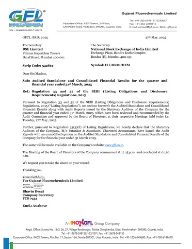 Thumbnail Gujarat Fluorochemicals Quarterly Report 2025-q4