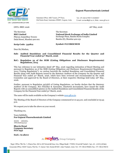 Thumbnail Gujarat Fluorochemicals Quarterly Report 2026-q4