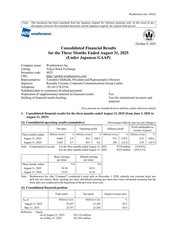 Thumbnail Weathernews Inc. Quarterly Report 2026-q1
