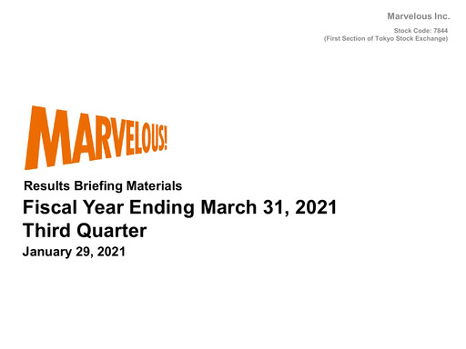 Thumbnail Marvelous Quarterly Report 2021-q3