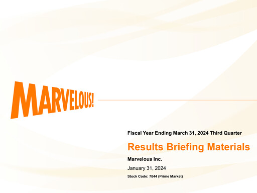 Thumbnail Marvelous Quarterly Report 2024-q3