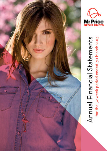 Thumbnail Mr Price Group Financial Statement fy2013