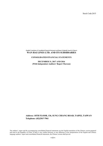 Thumbnail Wan Hai Lines Financial Statement 2017