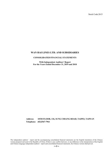 Thumbnail Wan Hai Lines Financial Statement 2019