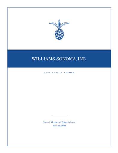 Thumbnail Williams-Sonoma Annual Report 2008