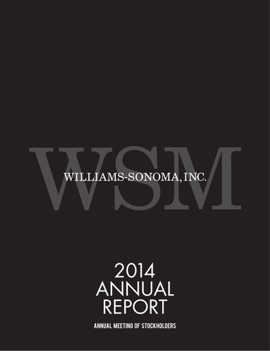Thumbnail Williams-Sonoma Annual Report 2014