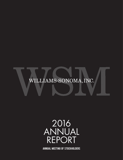 Vorschaubild Williams-Sonoma Jahresbericht 2016