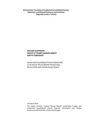 Miniature Aselsan Rapport semestriel 2015-h1