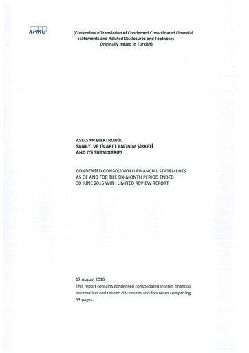 Miniature Aselsan Rapport semestriel 2016-h1