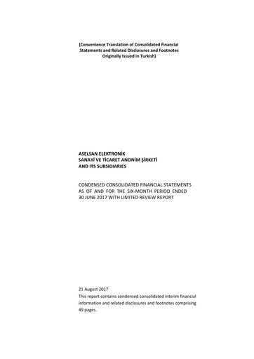 Miniature Aselsan Rapport semestriel 2017-h1