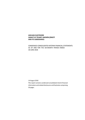 Miniature Aselsan Rapport semestriel 2018-h1