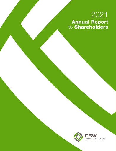 Thumbnail CSW Industrials
 Annual Report 2020-2021