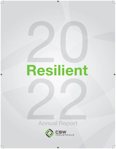 Thumbnail CSW Industrials
 Annual Report 2021-2022