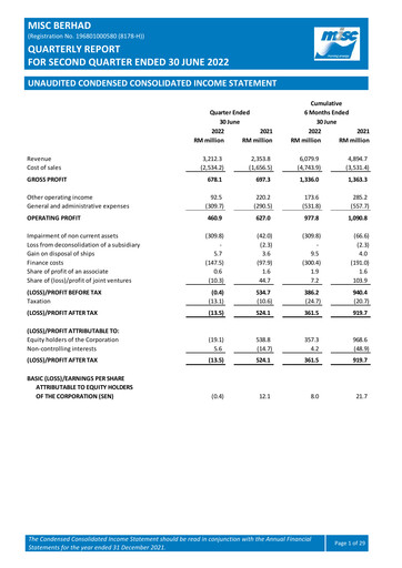 Thumbnail MISC Berhad Quarterly Report 2022-q2