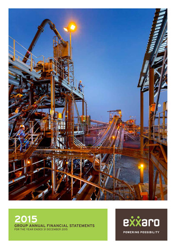 Thumbnail Exxaro Resources Financial Statement 2015