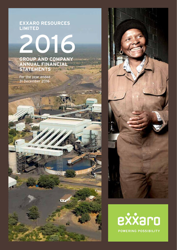 Thumbnail Exxaro Resources Financial Statement 2016