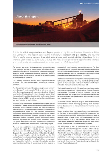 Thumbnail African Rainbow Minerals Annual Report 2012