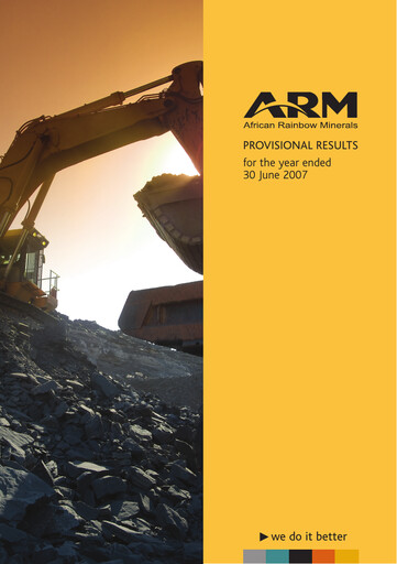 Miniature African Rainbow Minerals Rapport financier 2007