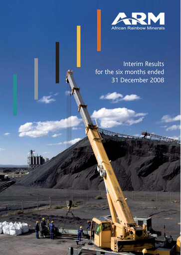 Miniature African Rainbow Minerals Rapport semestriel 2008-h1