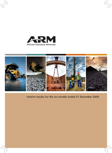 Miniature African Rainbow Minerals Rapport semestriel 2009-h1
