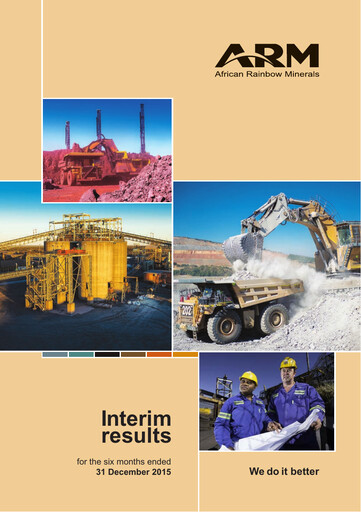 Miniature African Rainbow Minerals Rapport semestriel 2016-h1