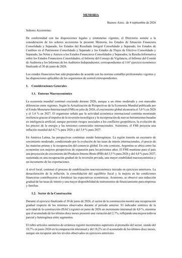 Thumbnail Ferrum S.A. de Cerámica y Metalurgia Annual Report 2025-2026