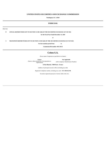 Thumbnail Criteo Annual Report 2020