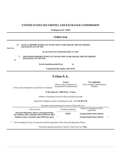 Thumbnail Criteo Annual Report 2021