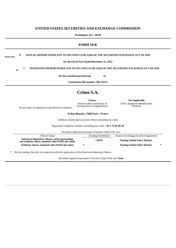 Thumbnail Criteo Annual Report 2022