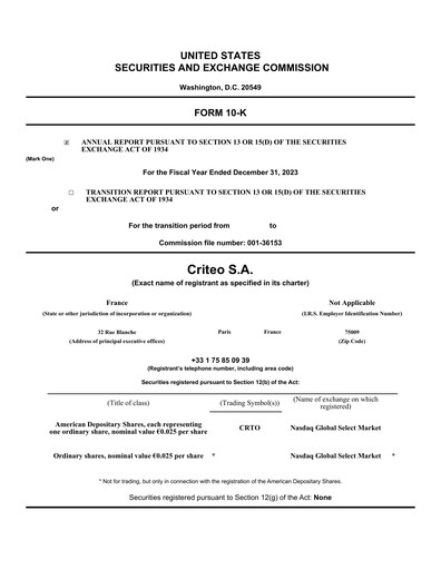 Thumbnail Criteo Annual Report 2023