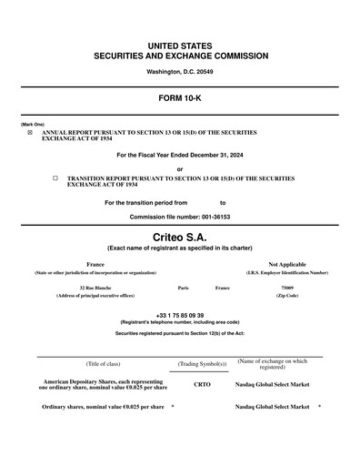 Thumbnail Criteo Annual Report 2024