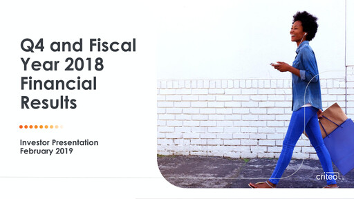 Miniature Criteo Rapport trimestriel 2018-q4