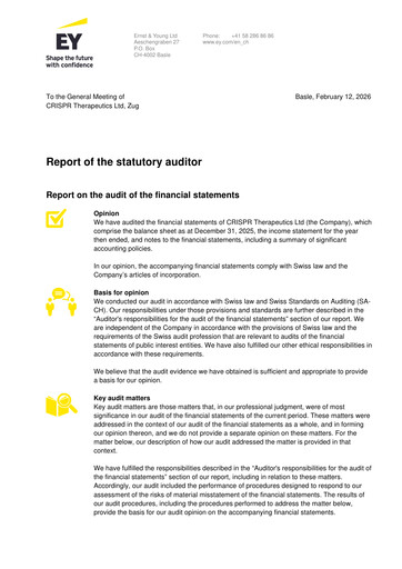 Miniature CRISPR Therapeutics Bilan financier 2025
